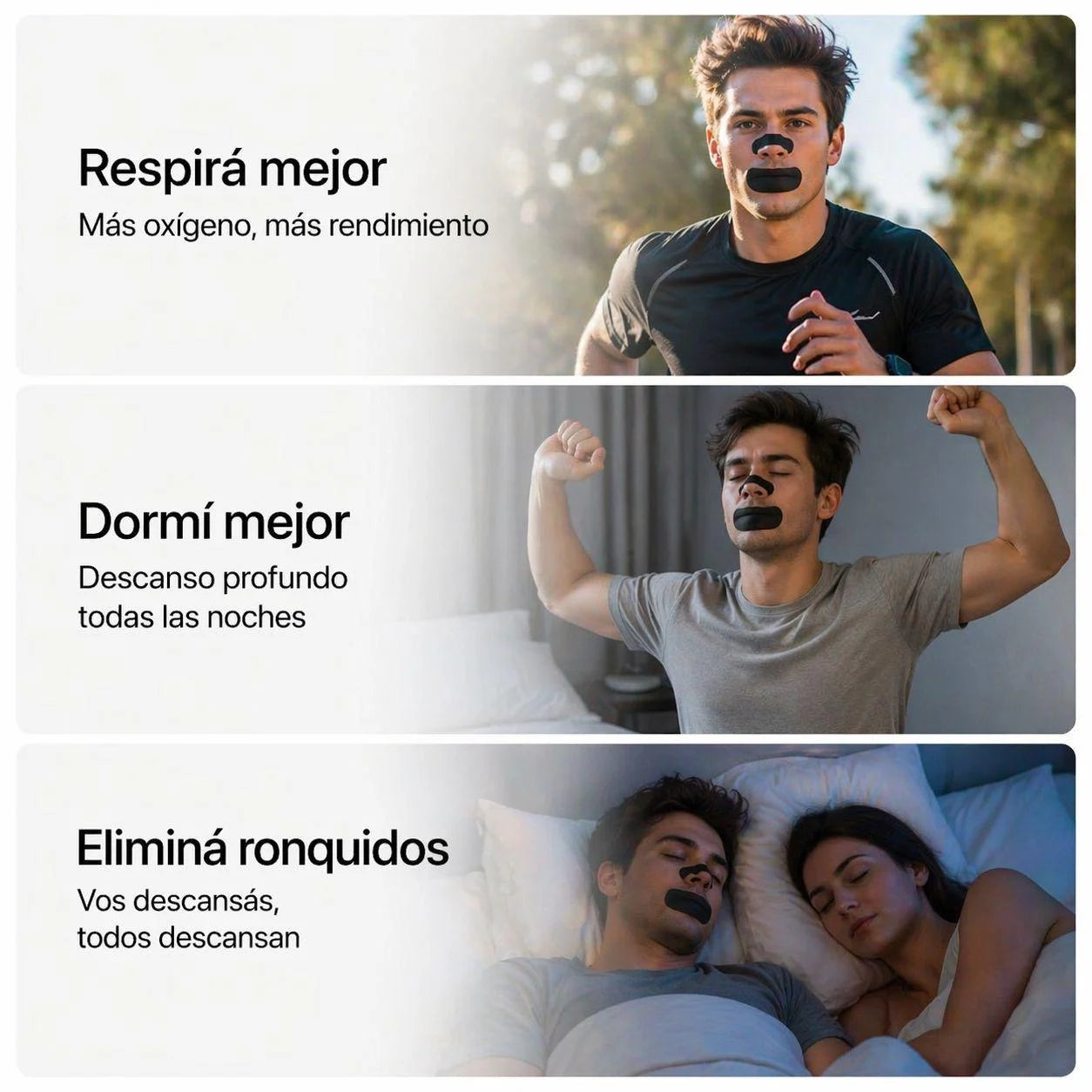 Combo 2 en 1: Tiras nasales + Cintas bucales